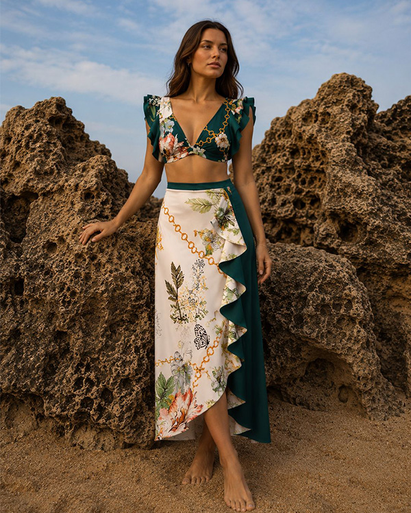 Palm Beach Frill Set